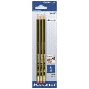 Staedtler Noris Pencil with Rubber Blister of 3Pcs