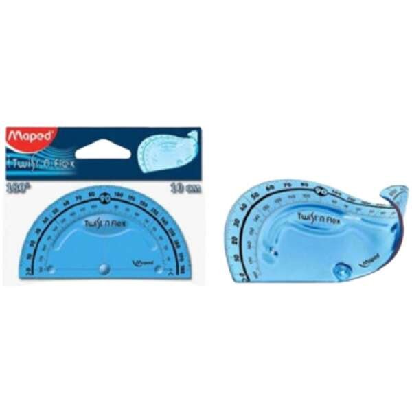 Maped Ruler 10cm Twist N Flex Protactor