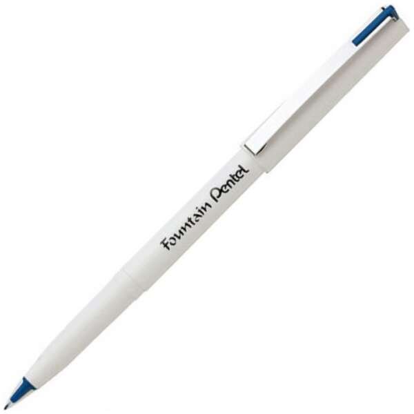 Pentel JM20W Fountain Pen Stylo White Barrel With Blue Ink