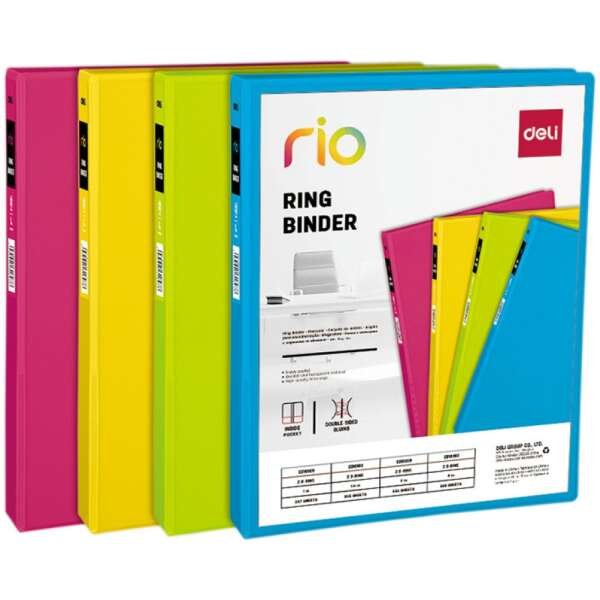 Deli Rio PP 2IN 2 D-Ring View Binder A4 4C