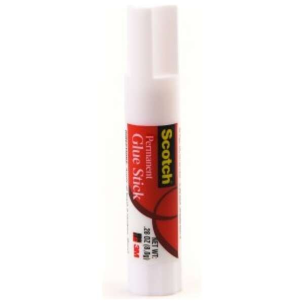 Scotch Glue Stick permanent white 6008-30D. 0.28 oz (8gr.), 30 sticks/display. 180 sticks/deal