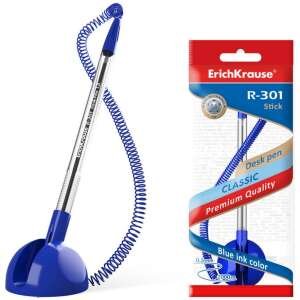 ErichKrause® Ballpoint pen R-301 Desk Pen 1.0, ink color: blue