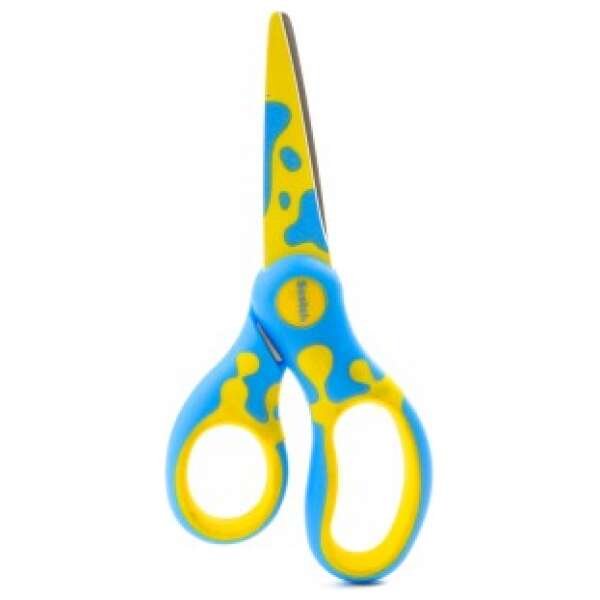 Scotch Kids Scissors 1641. 5.5 in (13cm). Yellow and Green color. 1 scissor/card. - Image 2