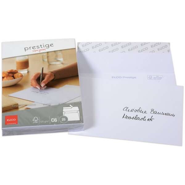 Elco Prestige C6 Envelope without window, adhesive closure