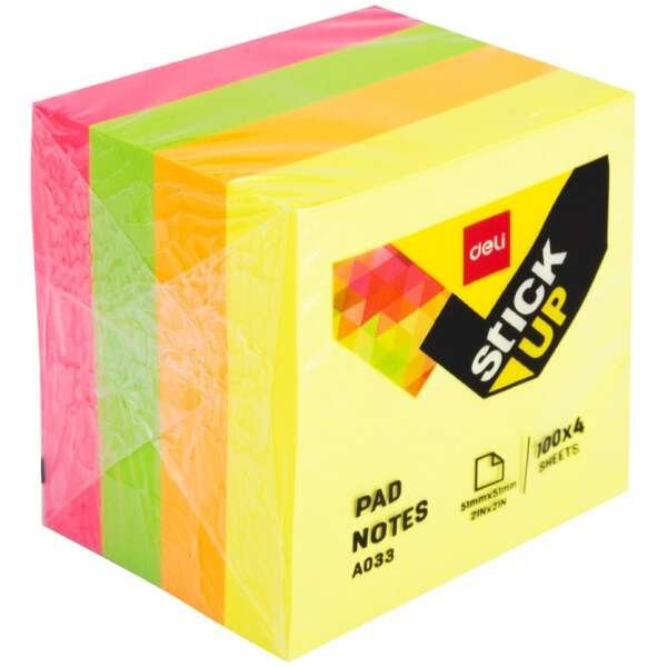 Deli Sticky Notes 51mm*51mm 2''*2'' 4*100 sheets