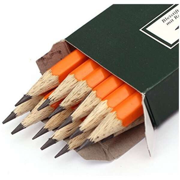 FABER-CASTELL Bonanza Black Lead Pencil 2Bwith eraser Pkt of 12