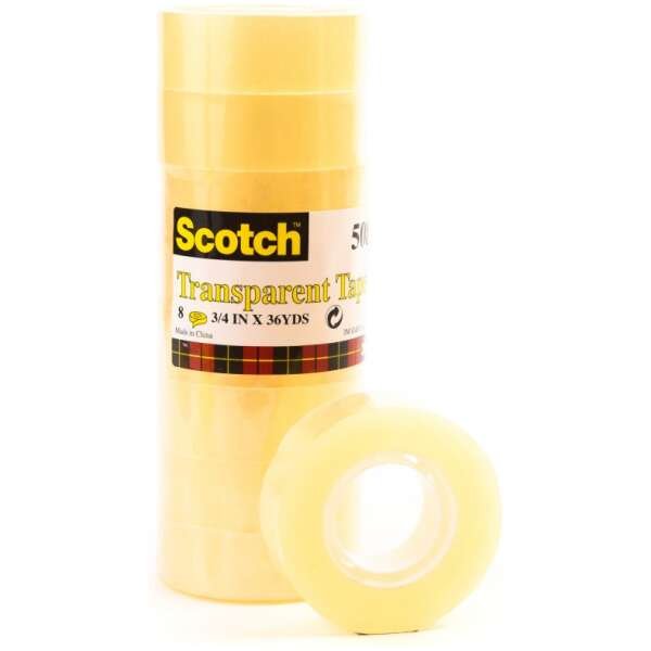 Scotch Yellow Tape 508-C22-3436. 3/4 x 36 yd (19mm x 33m).