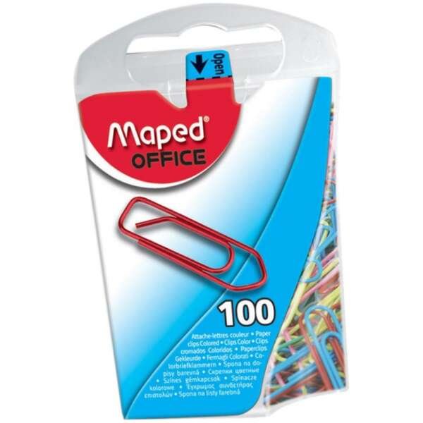 Maped D.Box 25mm Paper Clips Color 100