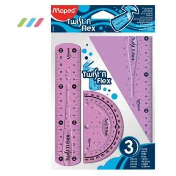Maped Ruler 15cm Twist n Flex Set of 3Pcs