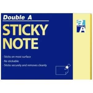 Double A - Sticky Note
5 IN X 3 IN
Yellow - 100 sheets/pad