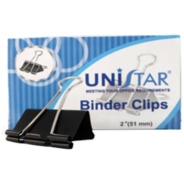 Unistar - Binder Clips 51 MM 
Box of 12